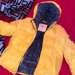 Yellow Abercrombie & Fitch coat